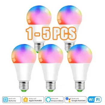 1-5TK Homekit WIFI Smart Pirn E27 RGBCW Juhitava Lamp 12W LED Lamp App/Voice/Taimer Kontrolli Kaudu Siri Alexa Google Kodu