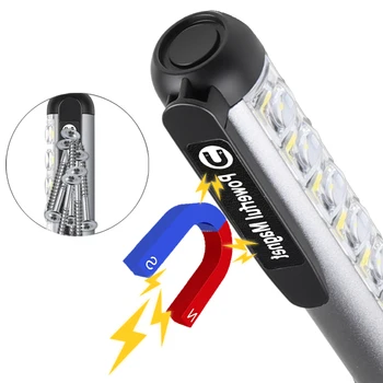 Mini LED Taskulamp XPE + COB Lamp Helmed Ultra Bright Clip Magnet Kerge Töö Veekindel USB Laetav Taskulamp