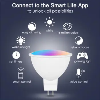 Uus Tuya Zigbee/WIFI Smart Lamp GU10/MR16 RGB Juhitava LED Lamp 5W Smart Elu Tõmbamisega Kontrolli Kaudu Alexa Google Kodu