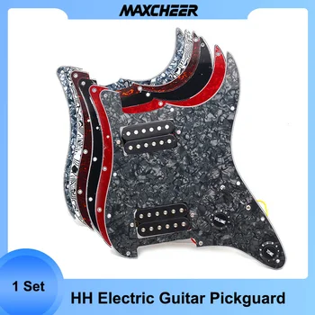Multi Värv HH Elektri Kitarri Pickguard ja Valge või Must Kaks Humbucker Koormatud Prewired Scratchplate Assamblee
