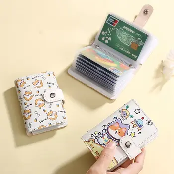 Clip Cartoon Pu Nahk Multi-kaardi Pesa Kass Mitme Kaardi Taskud Orel Kaardi Omanik Naised Kaardi Kotid Naiste Rahakott Krediitkaardi Clip