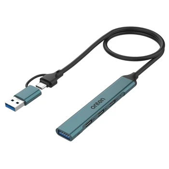 USB-C-Hub, 4 in 1 Multi Port Tüüp C Adapter Andmete Ülekandmine USB-A 5Gbps kiire Dropship