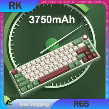 RK R65 Mehaaniline Klaviatuur 3 Režiimi 2.4 G/Bluetooth Juhtmeta Klaviatuuri, 66 Võtmed RGB Backlight Keycap PBT Hot Swap Mängija Klaviatuuri Kingitus