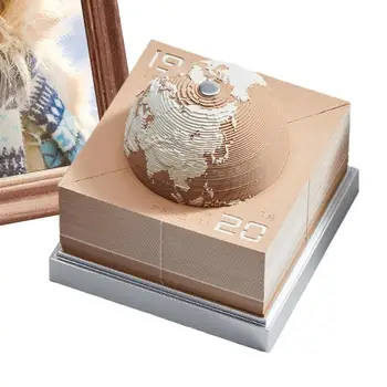 3D Maa Kalender 3D Kalender 2024 Paber Nikerdamist Kunsti Memo Pad Rip-Ära Paberi Nikerdamist Kleepuv Skulptuur Paber-Maa Mudel DIY