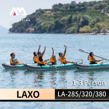 AQUA MARINA LAXO 1-3 Isikute Süsta Pere Drift veesport Kanuusõit Täispuhutav PVC Paat Mõla 285x90cm/380x90cm