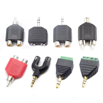 RCA-Liides (3,5 mm Spliter Pistik ja 2 RCA Pistik (Meeste ja Naiste 3.5, et AV Audio 2 in 1 Stereo-Peakomplekti Dual Kõrvaklappide Audio Adapter