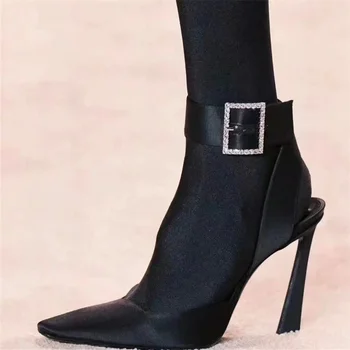 Kõrge Kvaliteediga Must Siidist Kangast Disainer Kingad Kõrge Kontsaga Naiste Pumbad 2023 Daamid Pulm Kingad Kevad Stiletto Naiste Sandaalid