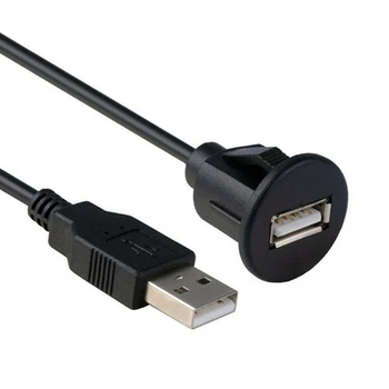 1M Socket Cable USB 2.0 Auto Auto MAASTUR Flush Mount Meeste ja Naiste Pikendus Juhe Armatuurlaua Paneeli Line Dropship