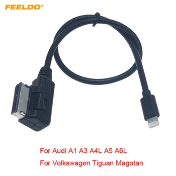 FEELDO AMI/MDI Liides Lightning Jack Võimu Ainult Laadija Adapter Cable For Audi/Volkswagen Auto(Mudel, Aasta:2009~2014)