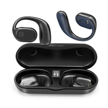 Avatud Ear Kõrvaklapid, Bluetooth 5.3 Juhtmeta Kõrvaklapid Tõsi, Traadita Avatud Kõrva Earbuds koos Earhooks Sport Kõrvaklapid